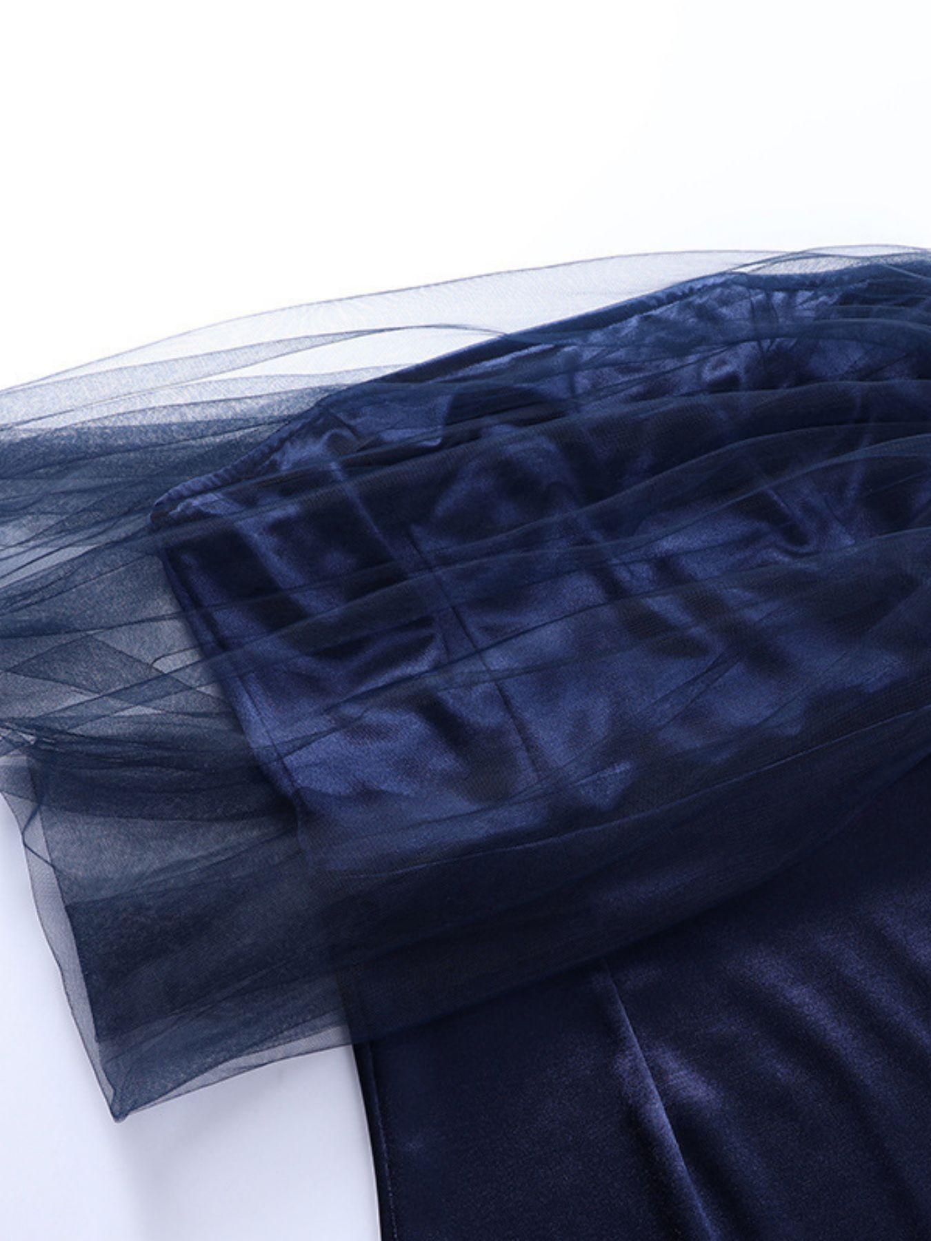 Elegante abito intero in raso con parte delle spalle e cut-out sulla schiena - Abito da sera da donna