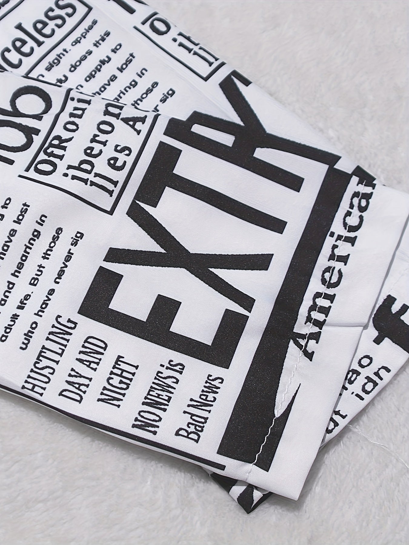 Abito camicia con stampa giornale Abito casual a maniche lunghe con abbottonatura