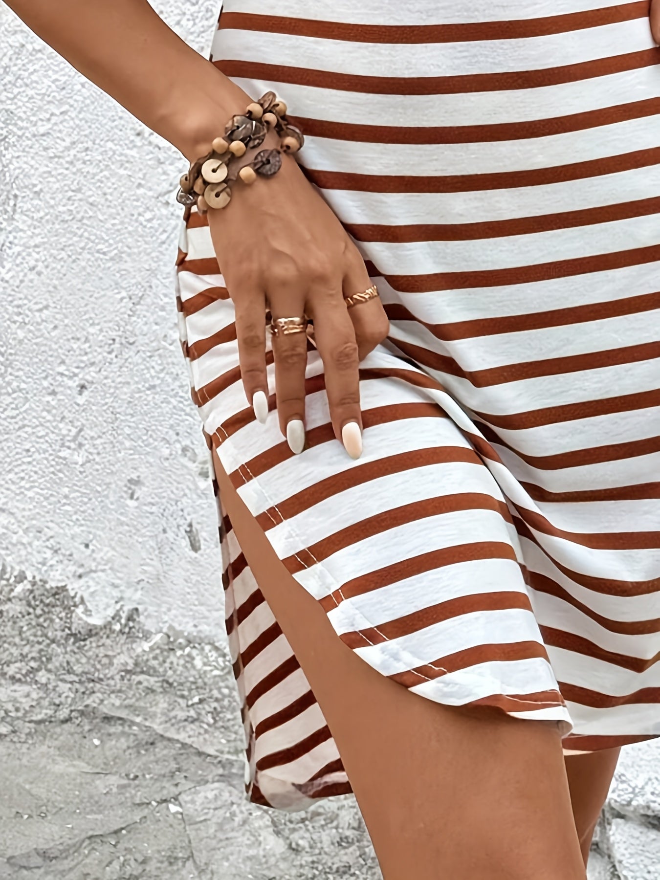 Abito tunica da donna con motivi geometrici - monocolore