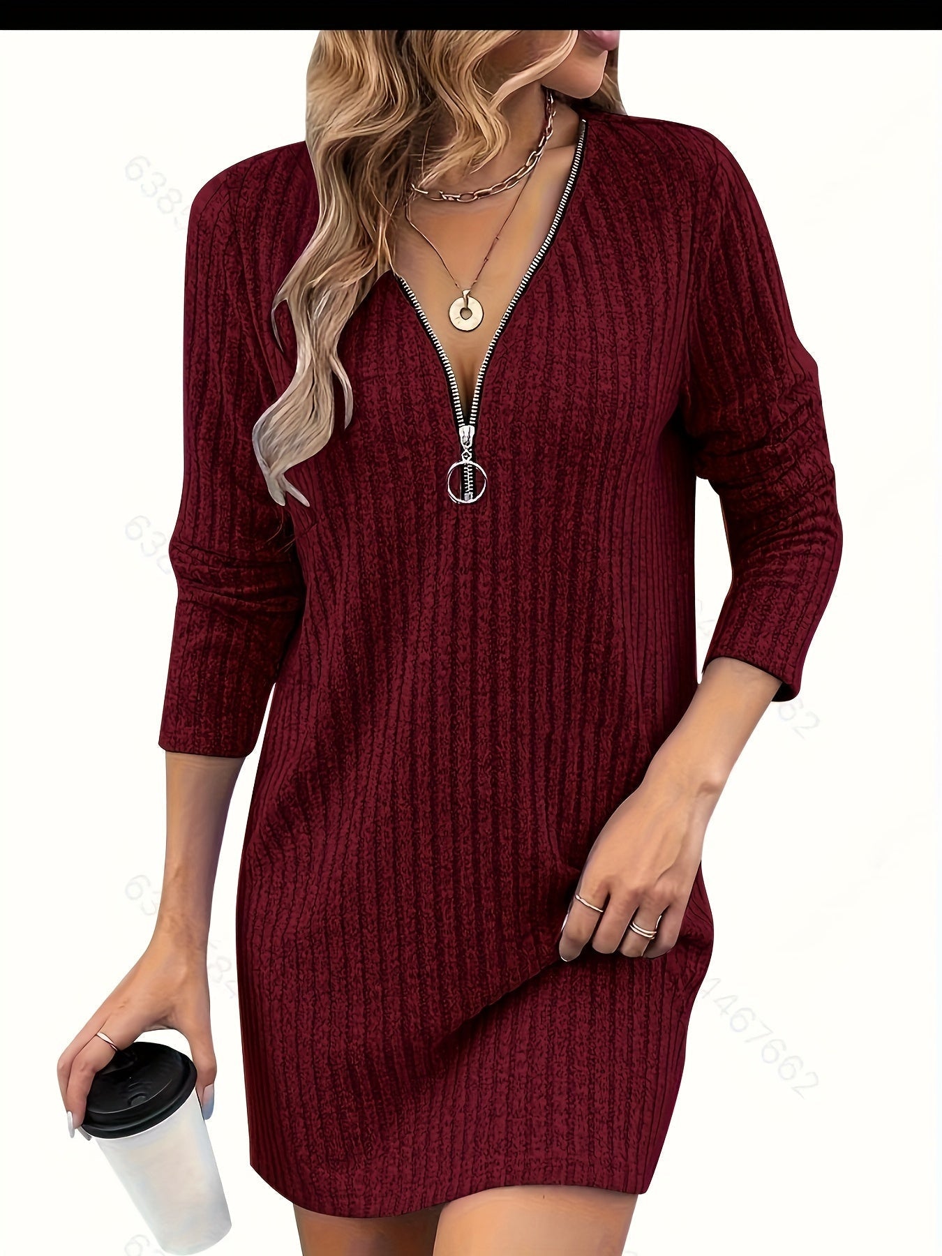 Abito estivo da donna - Abito elegante con scollo a V, leggero e confortevole