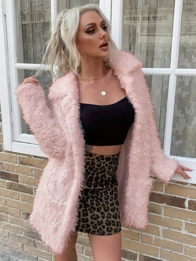 Elena | Cappotto in Pelliccia Sintetica Morbida con Tasche