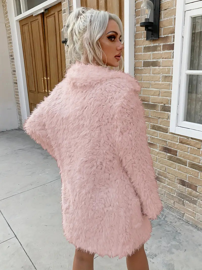 Elena | Cappotto in Pelliccia Sintetica Morbida con Tasche