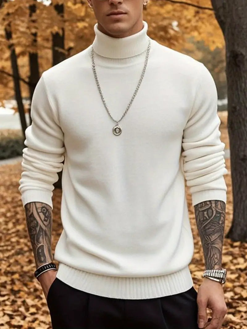 Leonardo | Maglione Dolcevita in Maglia Morbida da Uomo