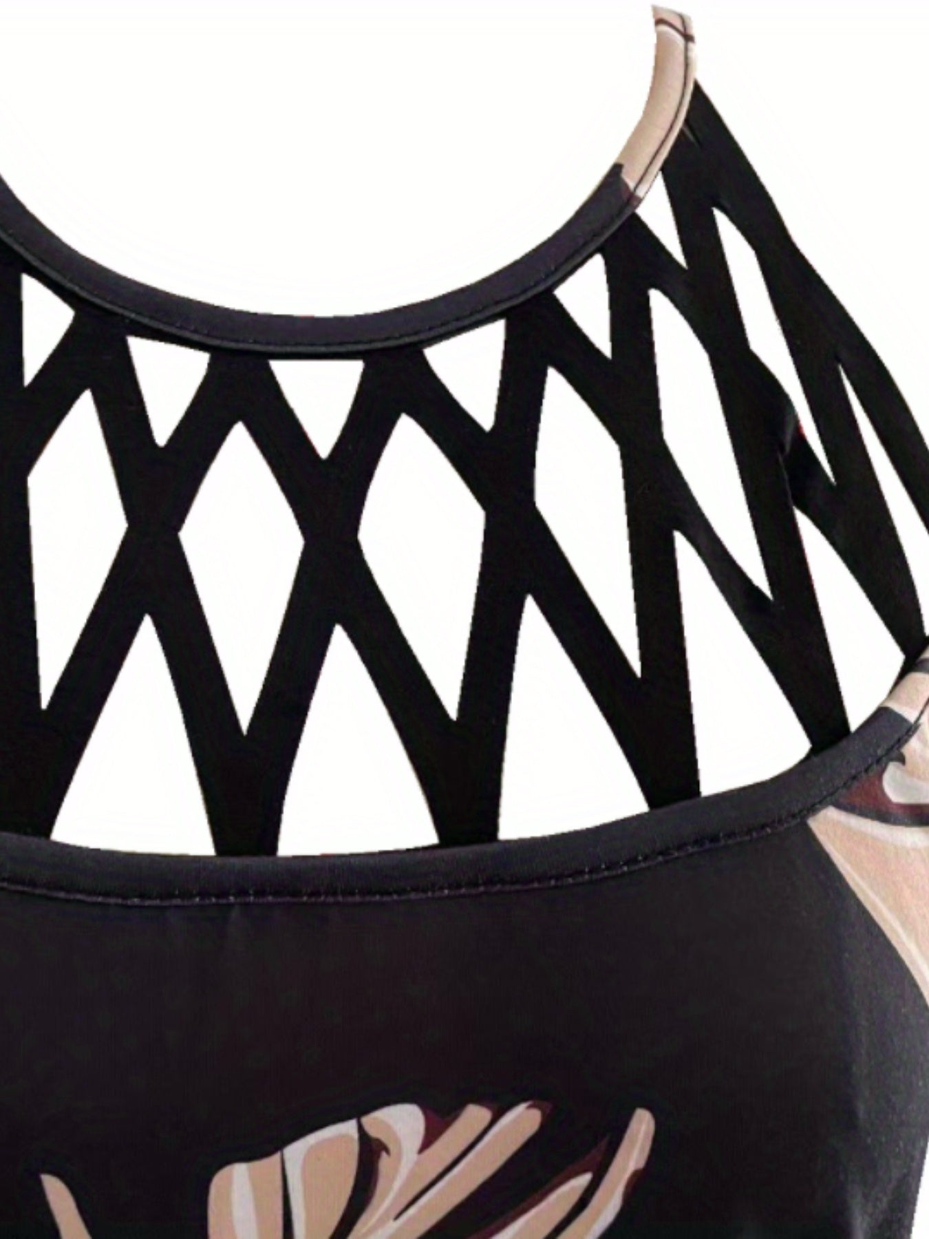 Abito senza spalline con motivo floreale per donna - blu