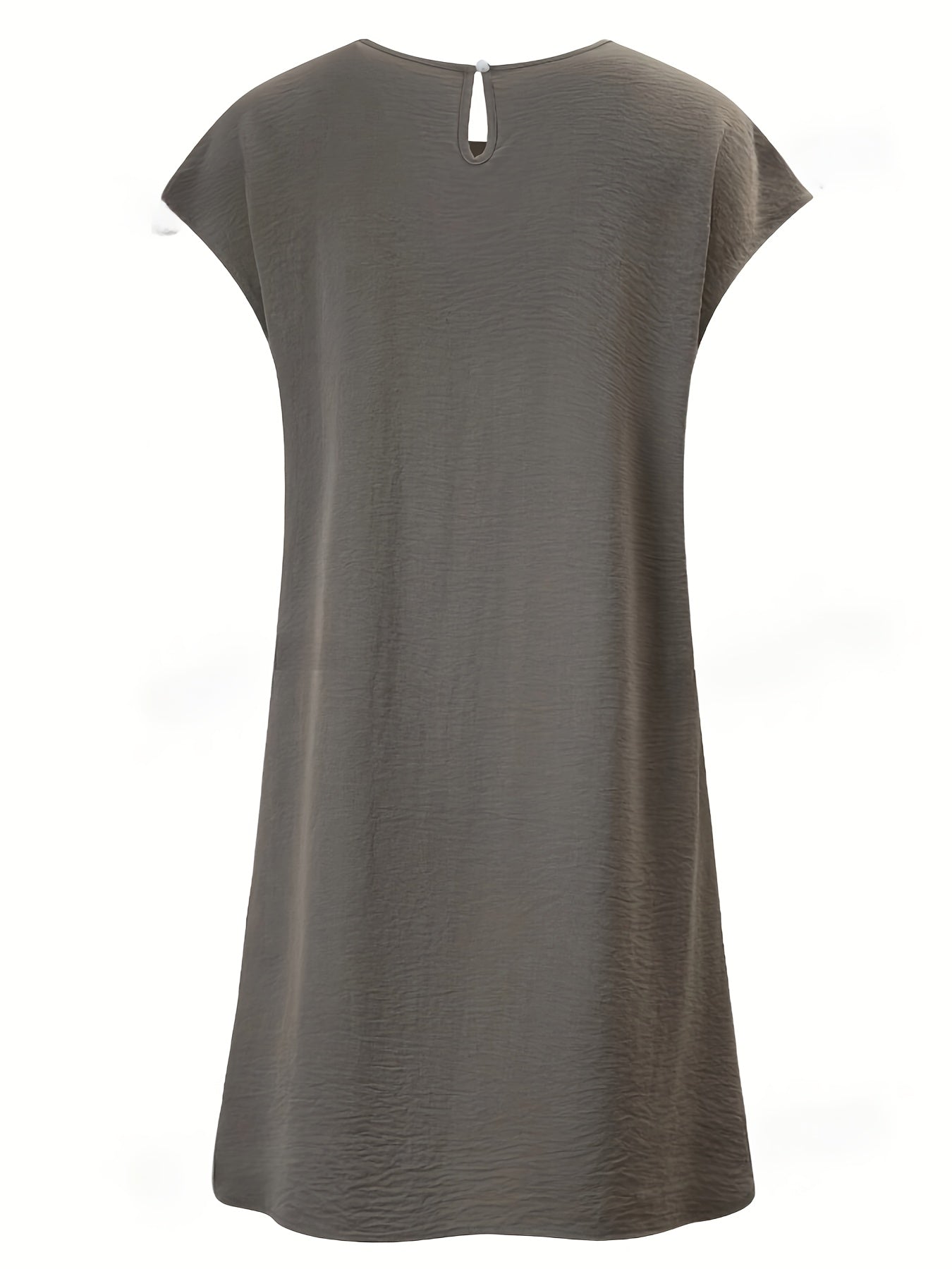 Elegante abito midi con maniche a pipistrello e tasche