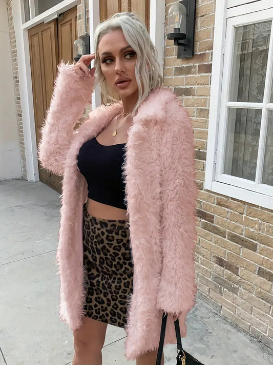 Elena | Cappotto in Pelliccia Sintetica Morbida con Tasche