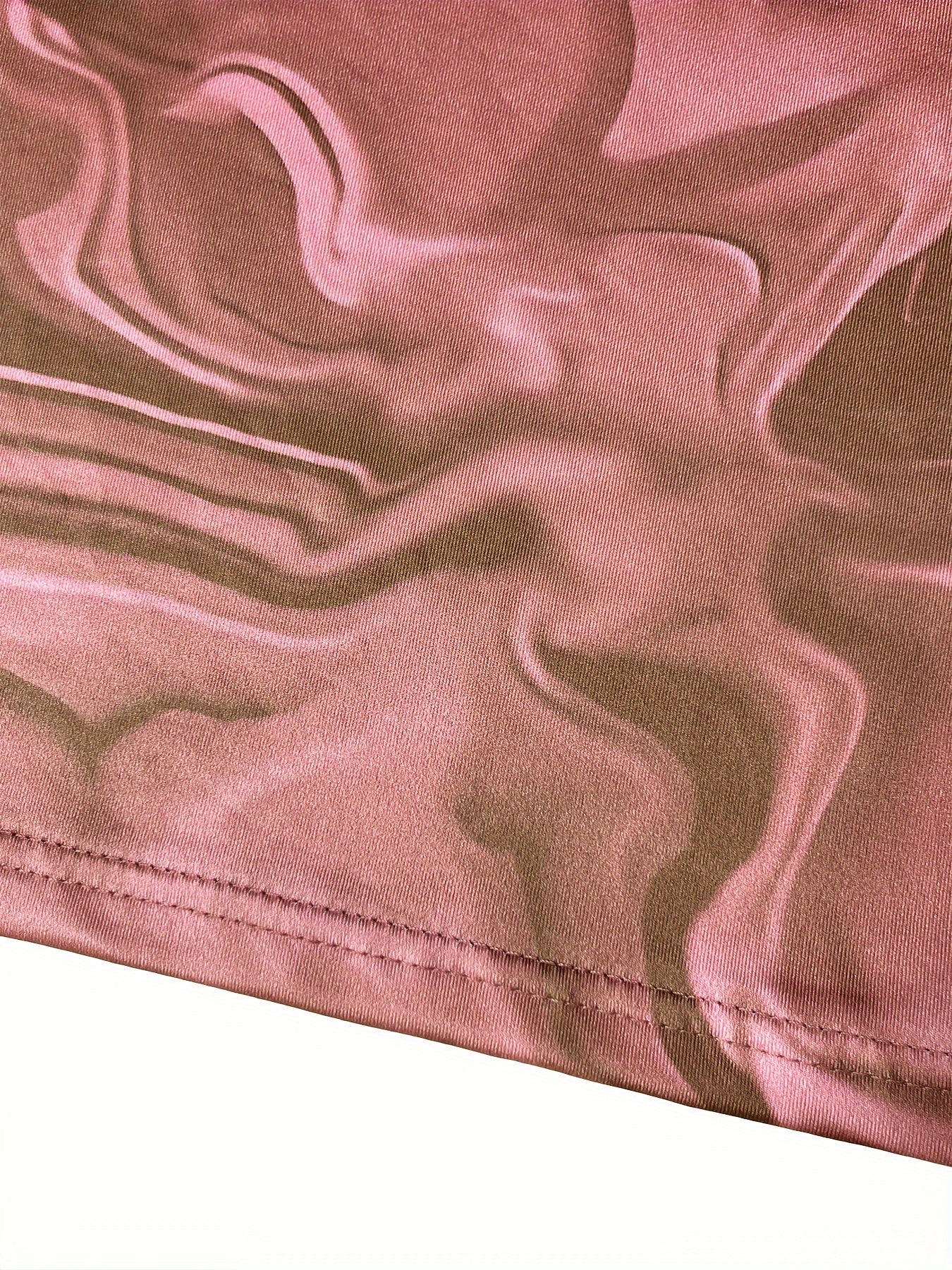 Abito Bodycon con scollo quadrato mini con spacco stampa digitale