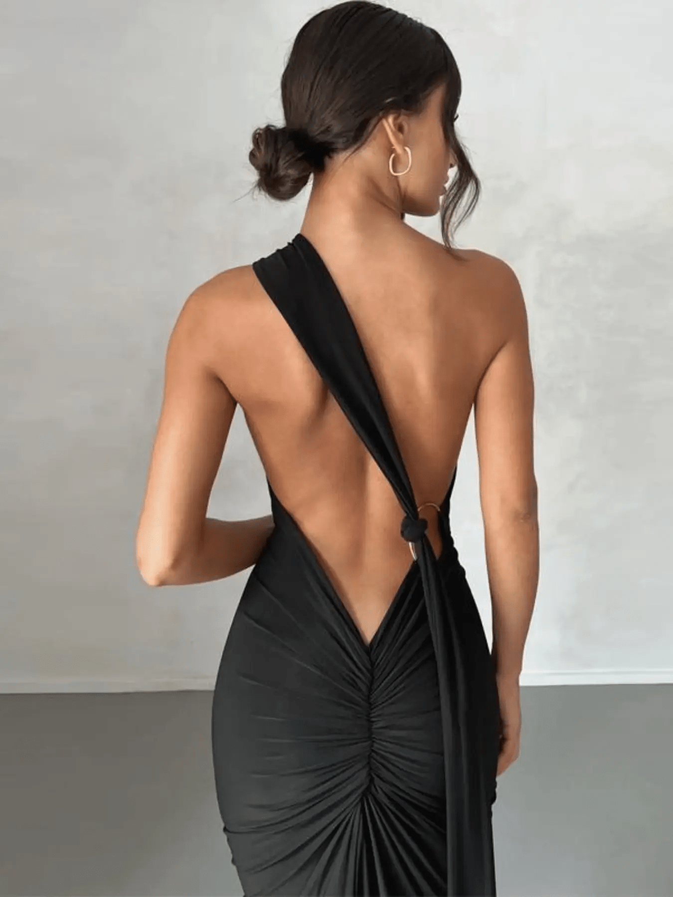 Abito estivo plissettato fuori dalle spalle - Senza maniche, aderente alla figura ed elegante per le feste