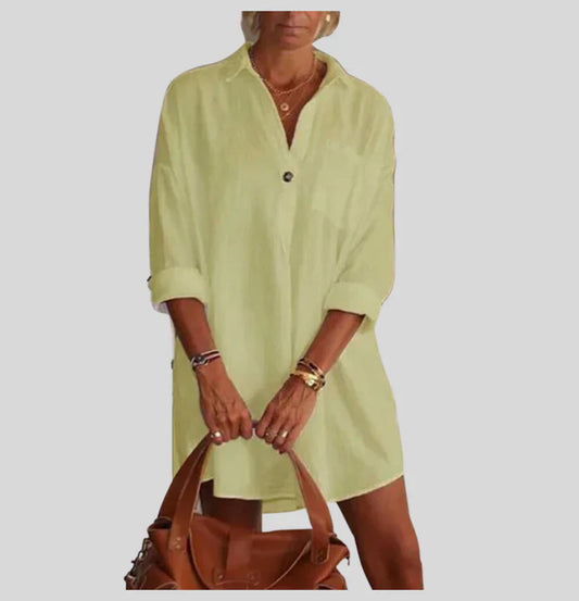 Abito blusa semplice in morbida lana