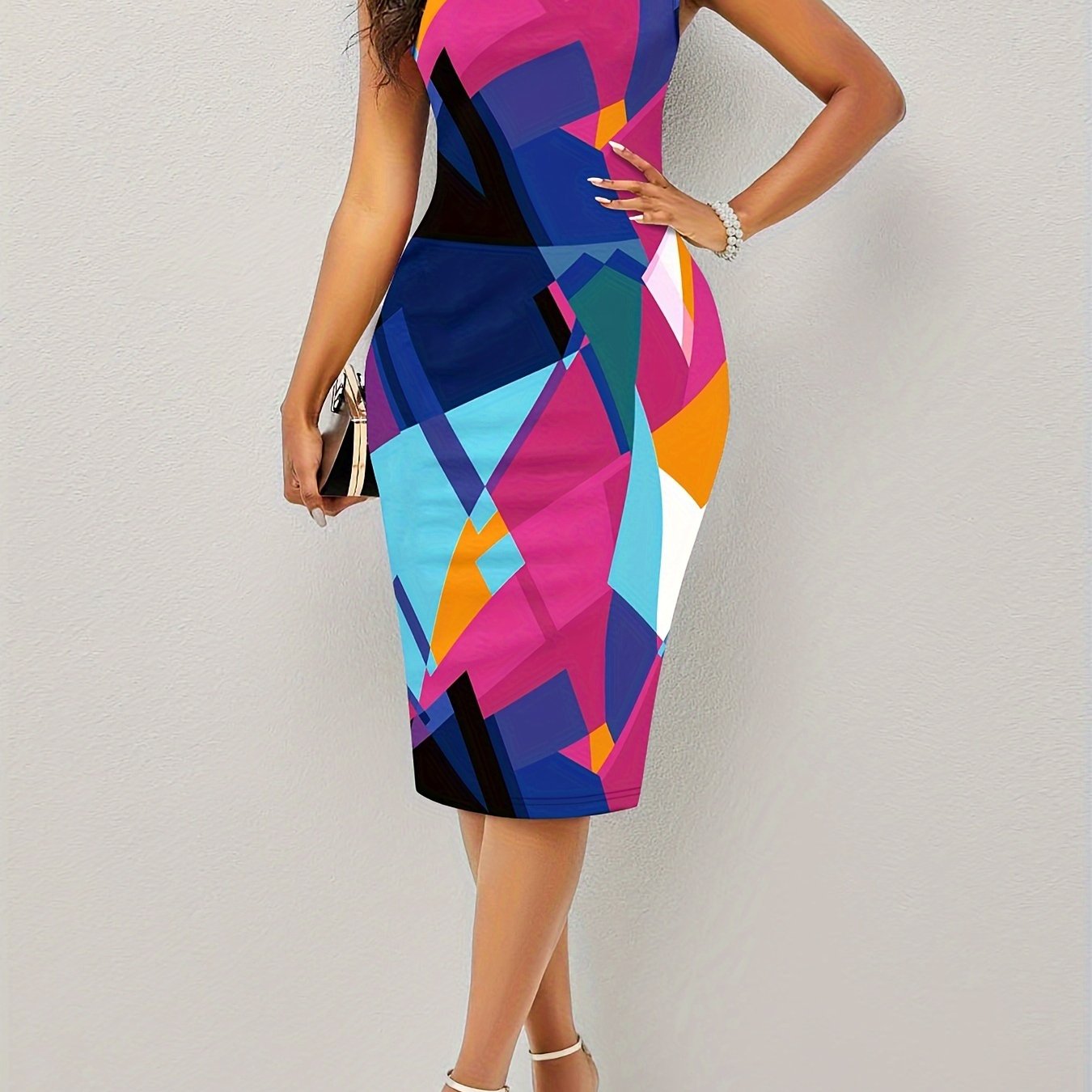 Abito estivo da donna leopardato e glitterato oro