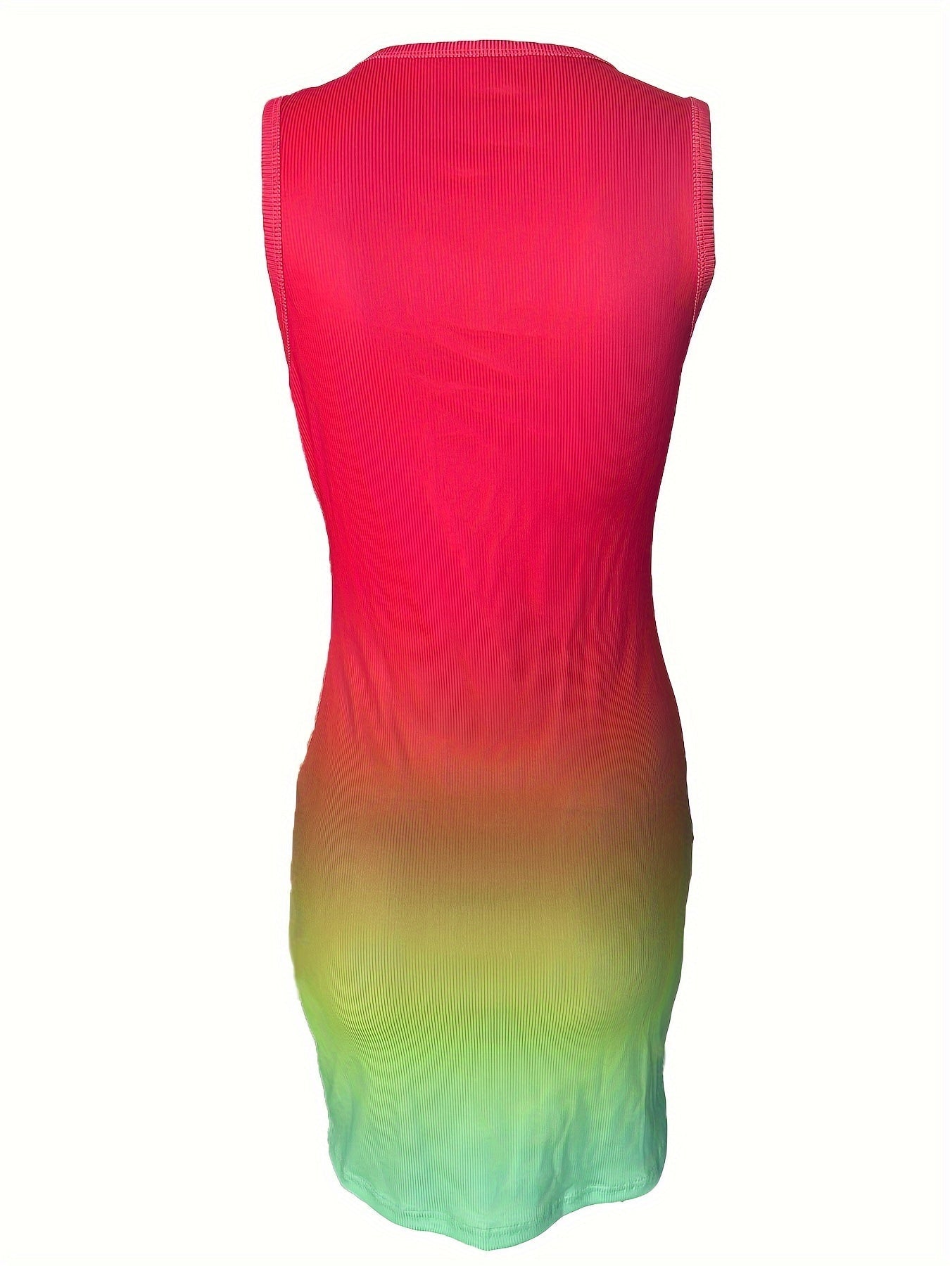 Abito bodycon elegante con stampa a colori sfumati per donna
