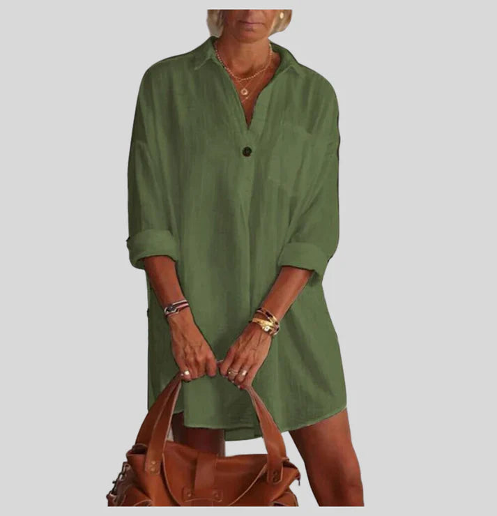 Abito blusa semplice in morbida lana