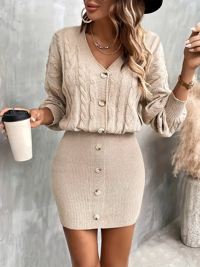 Intramontabile abito bodycon con scollo a V