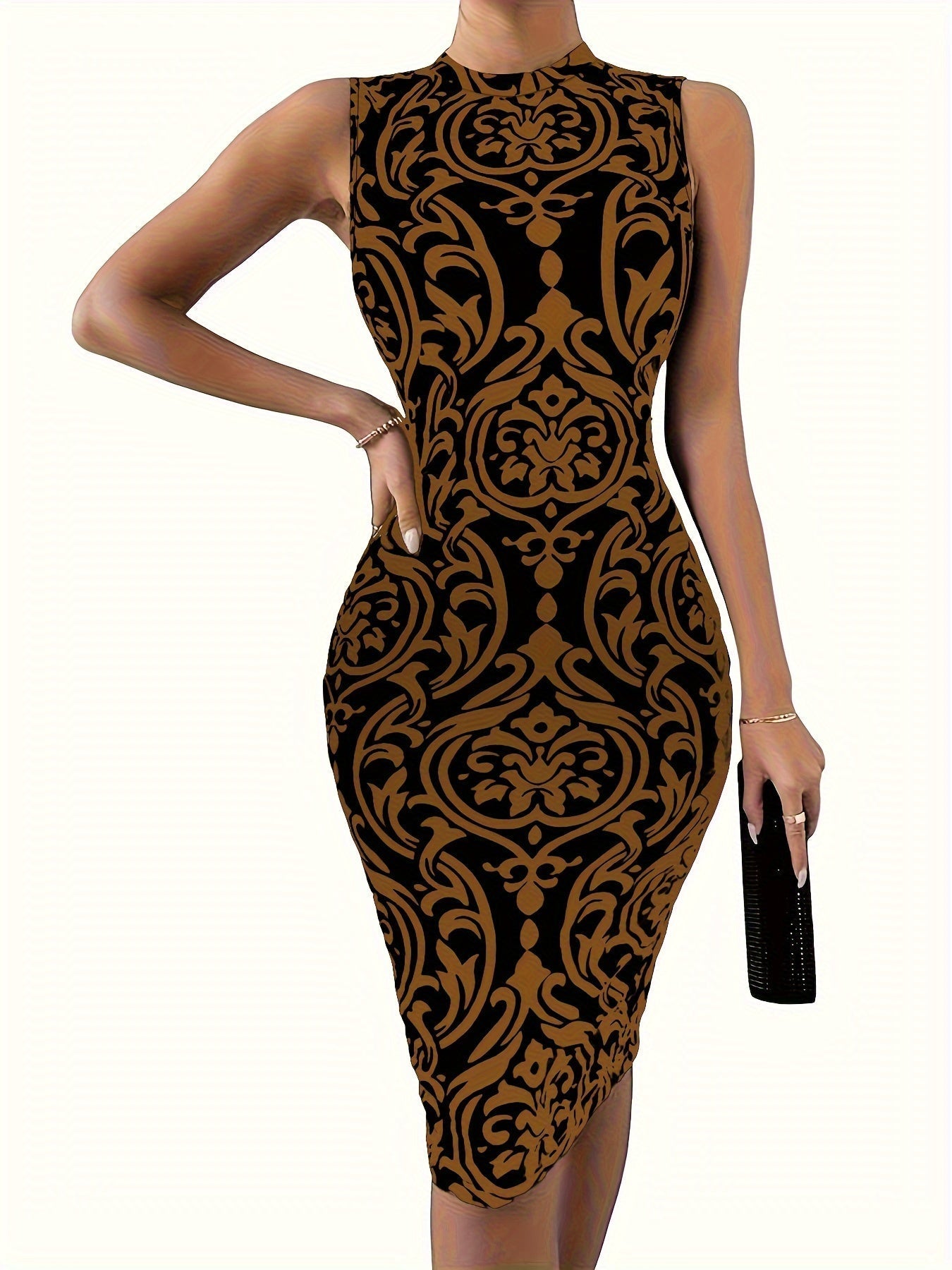 Abito estivo elegante senza maniche - lunghezza al ginocchio