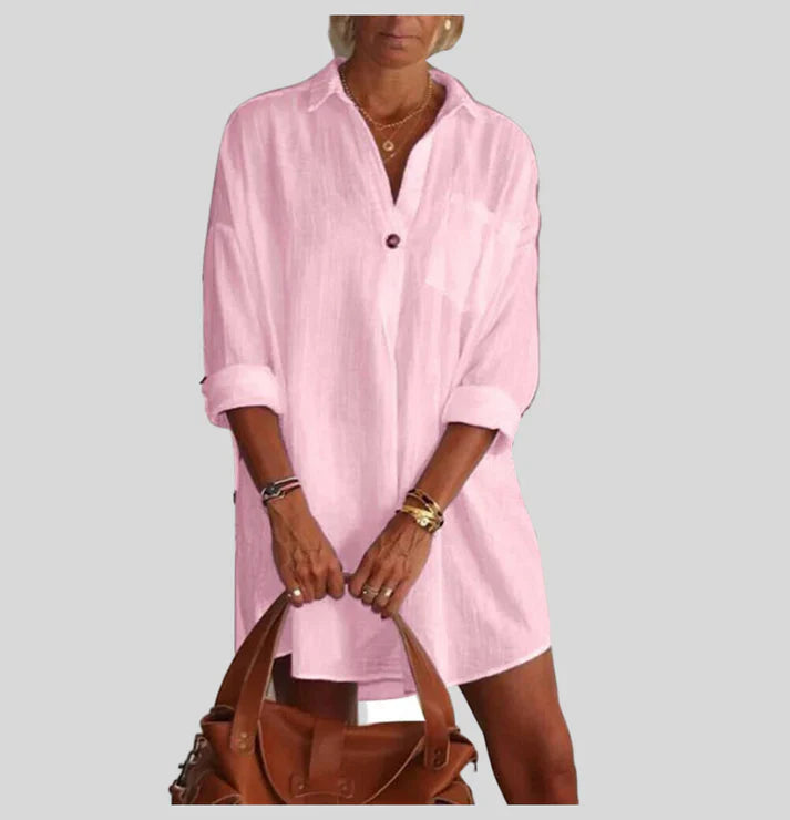 Abito blusa semplice in morbida lana