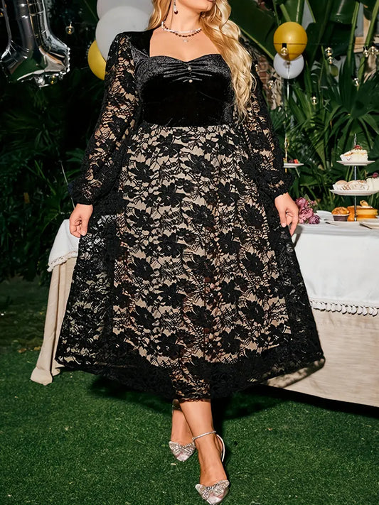 Elegante abito arricciato con maniche lunghe