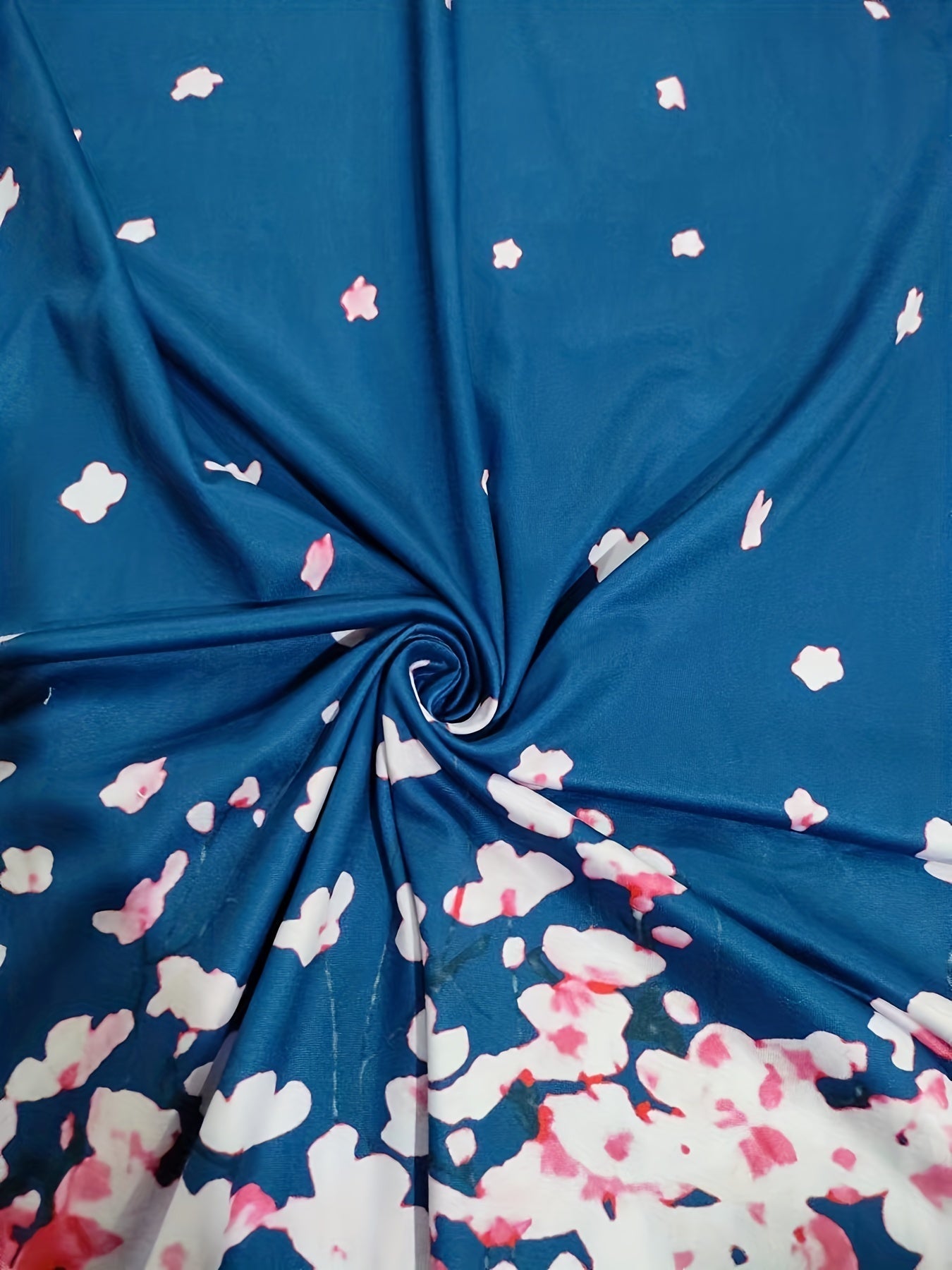 Abito floreale da donna con scollo a V - abito estivo a maniche corte casual