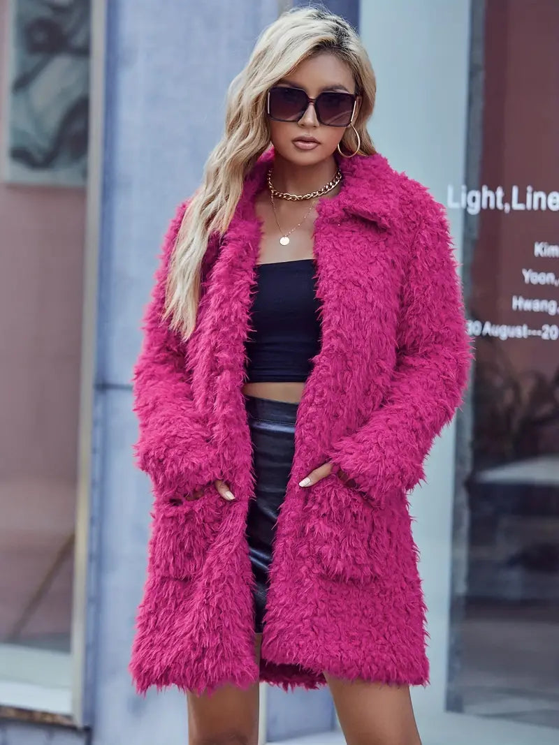 Elena | Cappotto in Pelliccia Sintetica Morbida con Tasche