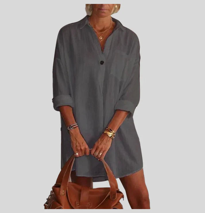 Abito blusa semplice in morbida lana