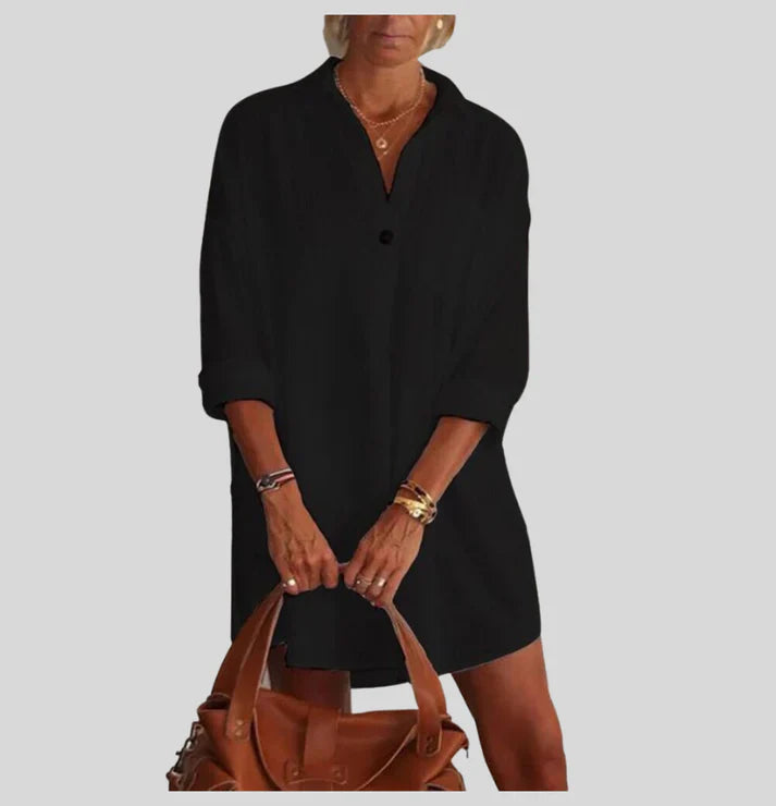 Abito blusa semplice in morbida lana