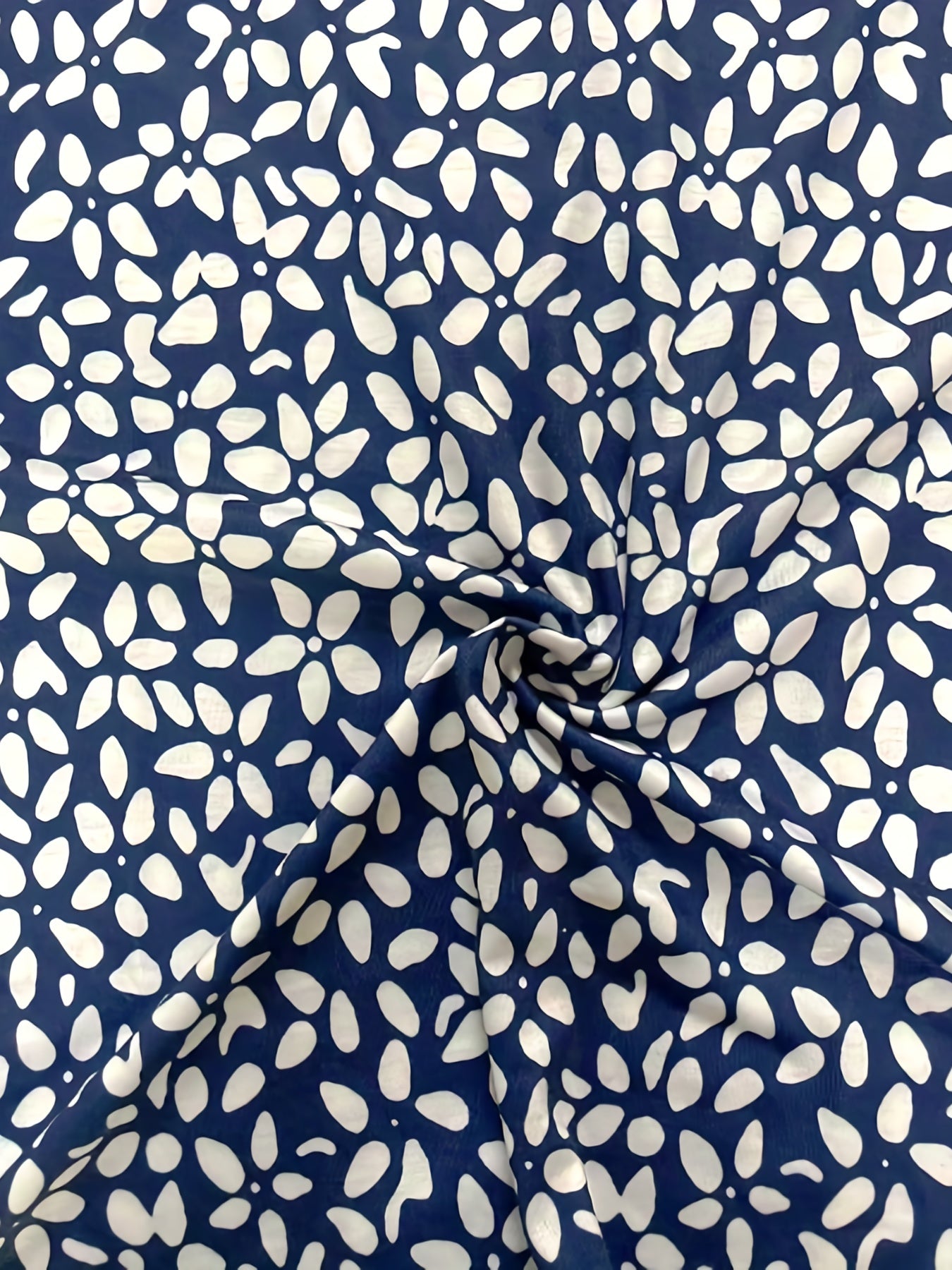 Abito senza spalline con motivo floreale per donna - blu