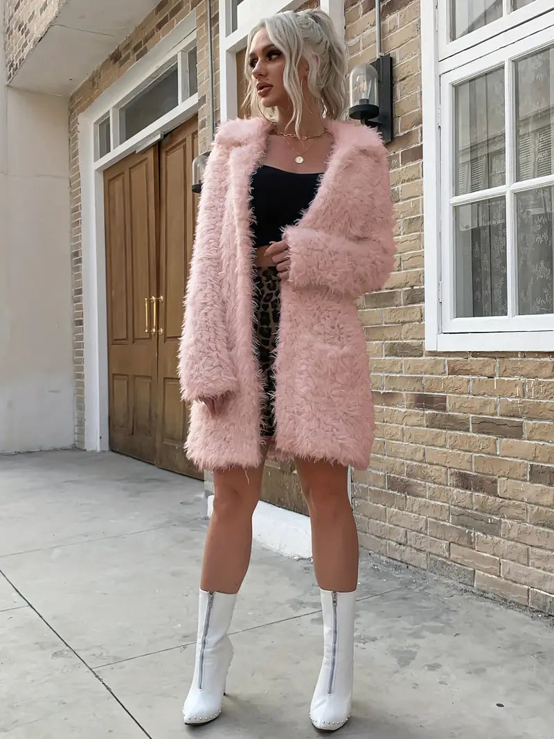 Elena | Cappotto in Pelliccia Sintetica Morbida con Tasche