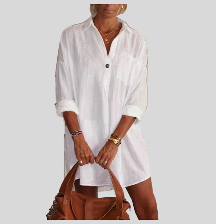 Abito blusa semplice in morbida lana