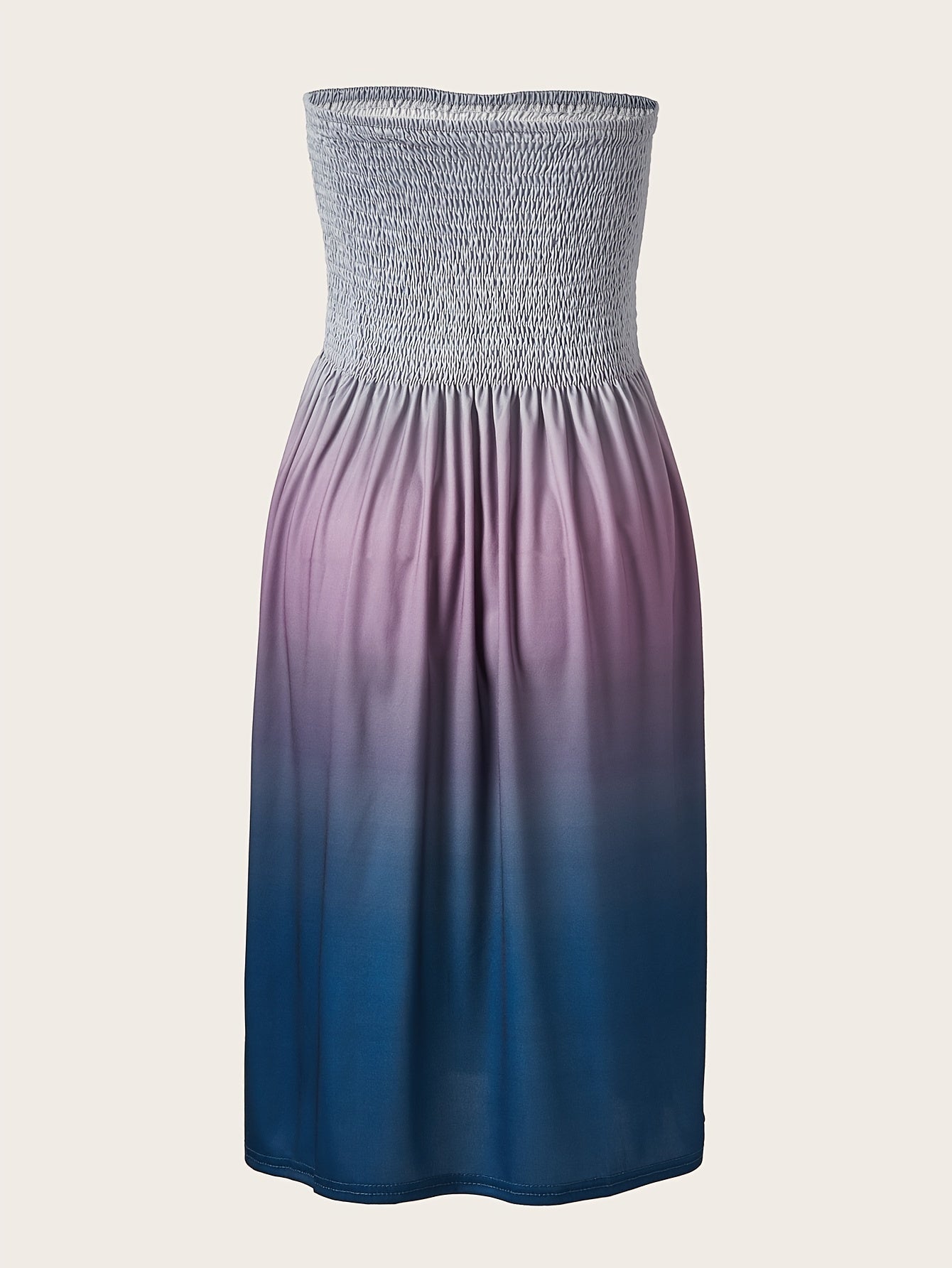 Abito off-the-shoulder a sfumature di colore Maxi abito estivo a fascia da donna