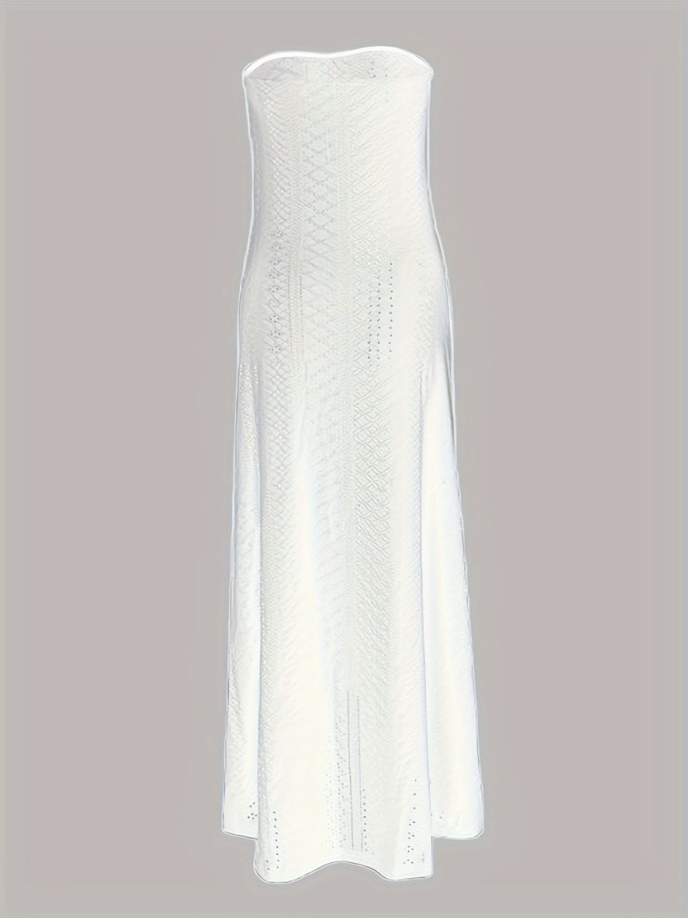 Abito estivo ricamato con ricamo a occhielli Abito a portafoglio senza maniche