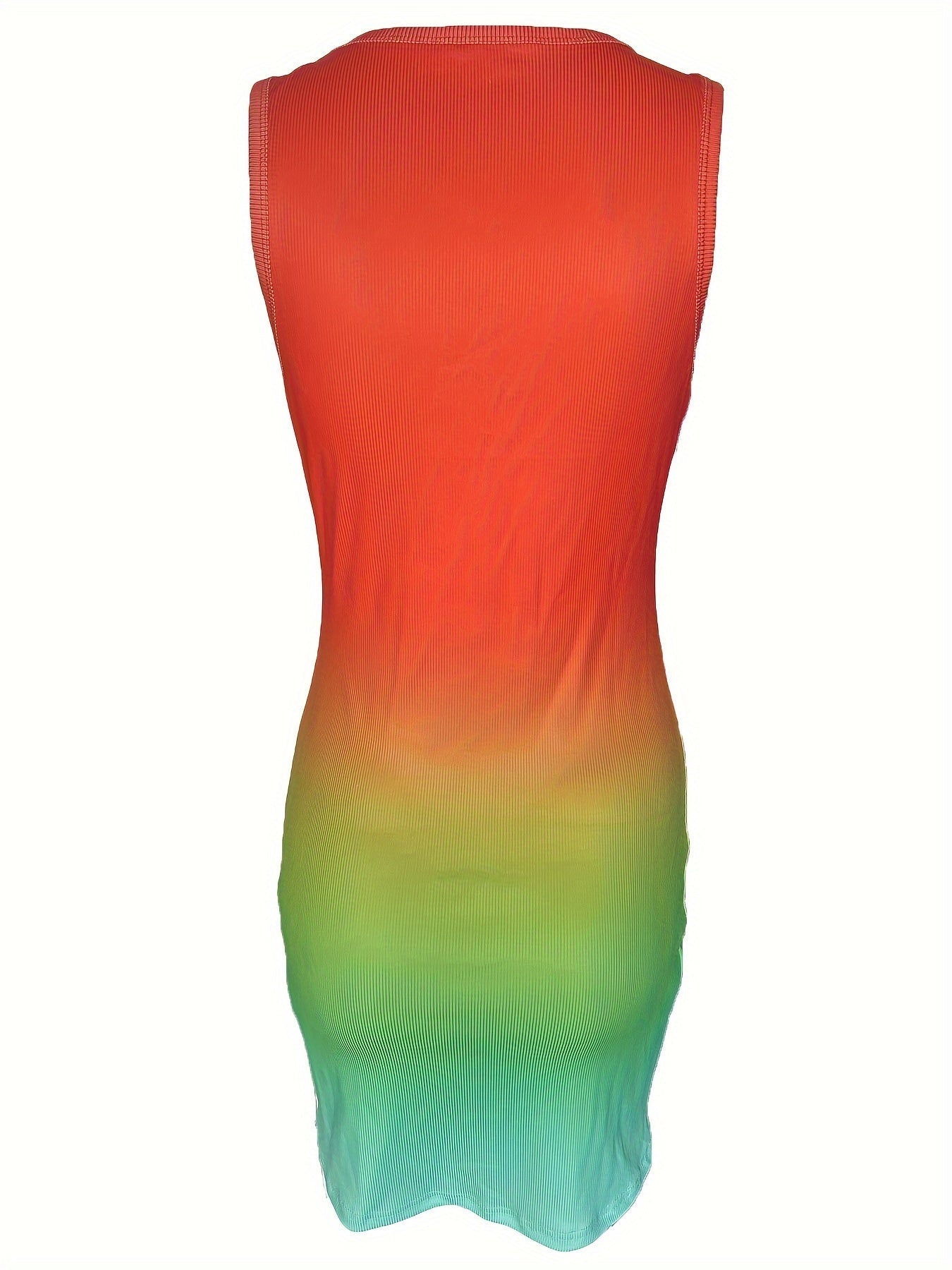 Abito bodycon elegante con stampa a colori sfumati per donna