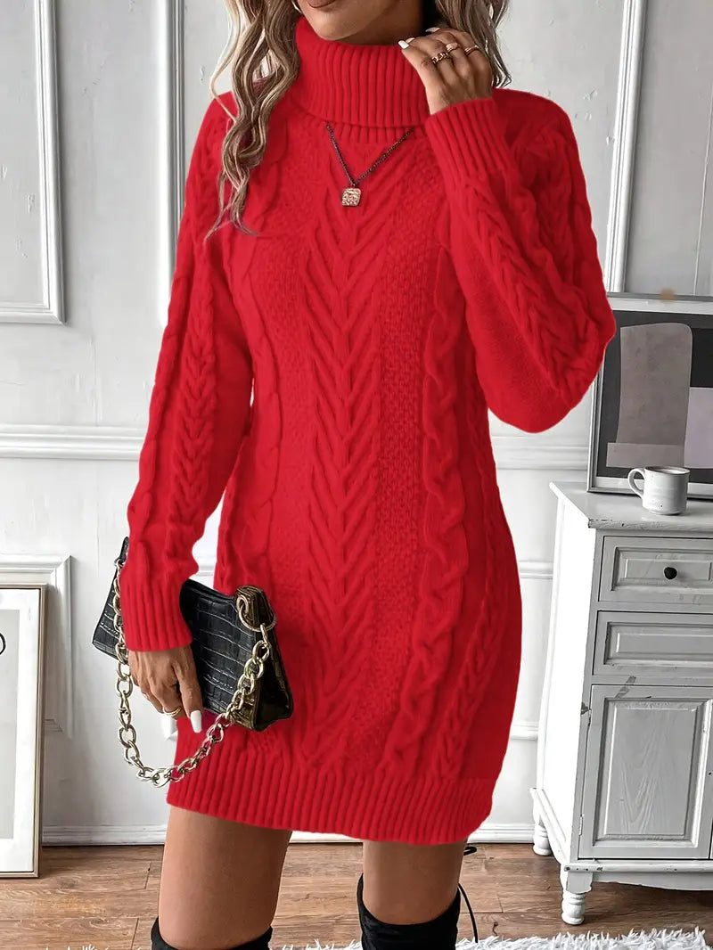 Maglia invernale in maglia liscia con cavi