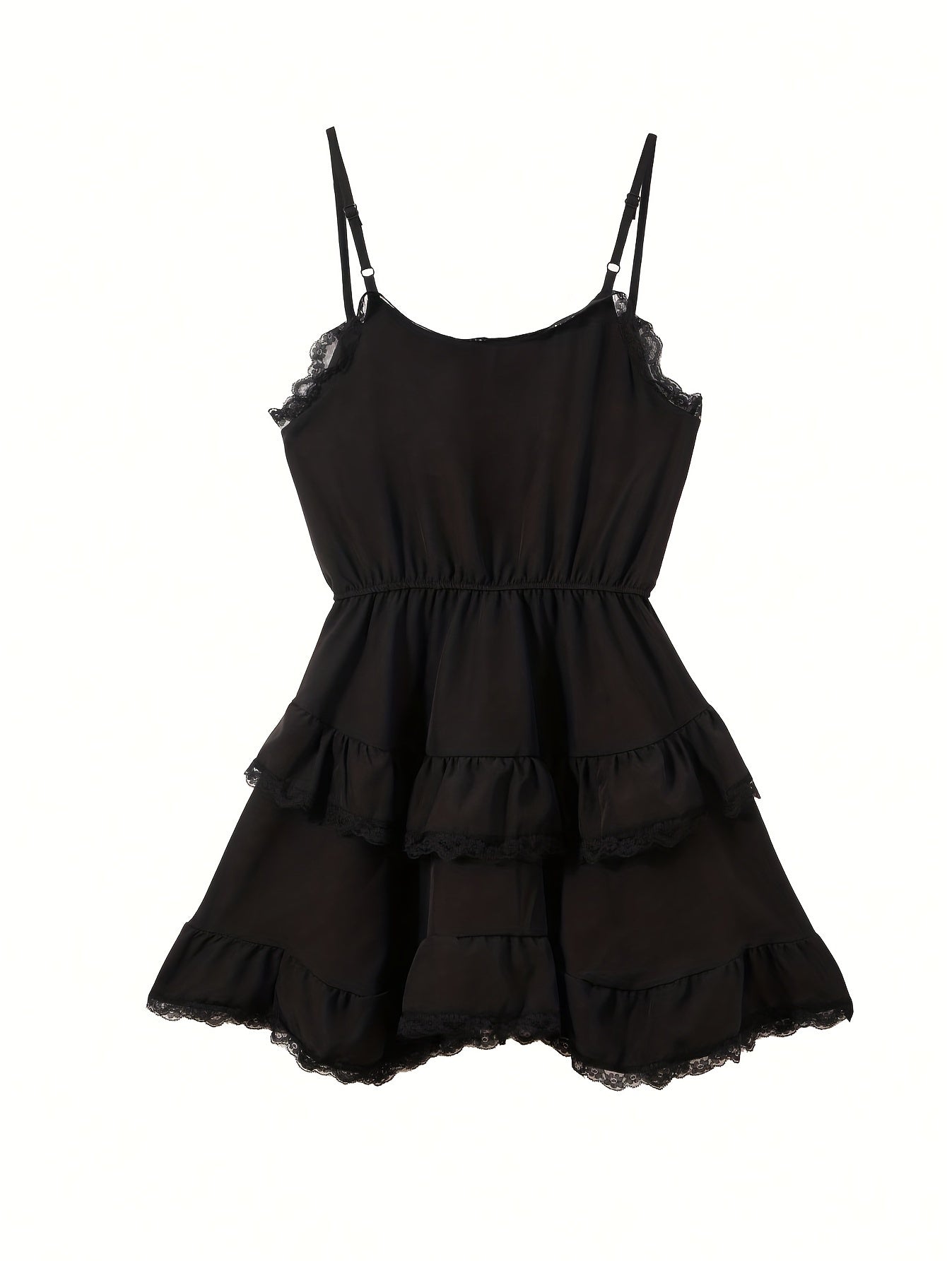 Abito in pizzo a contrasto - Canotta chic senza maniche con scollo a V