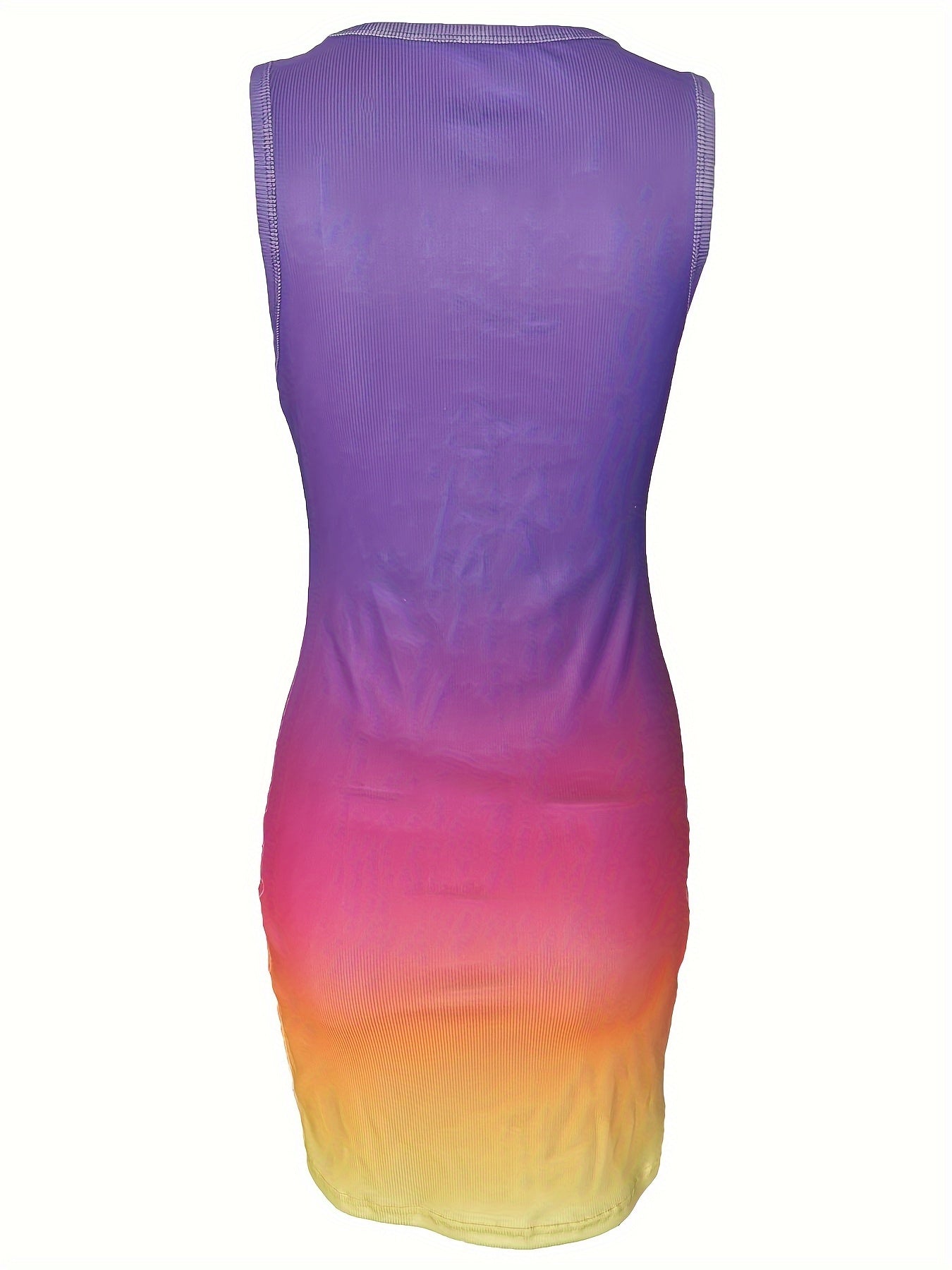 Abito bodycon elegante con stampa a colori sfumati per donna