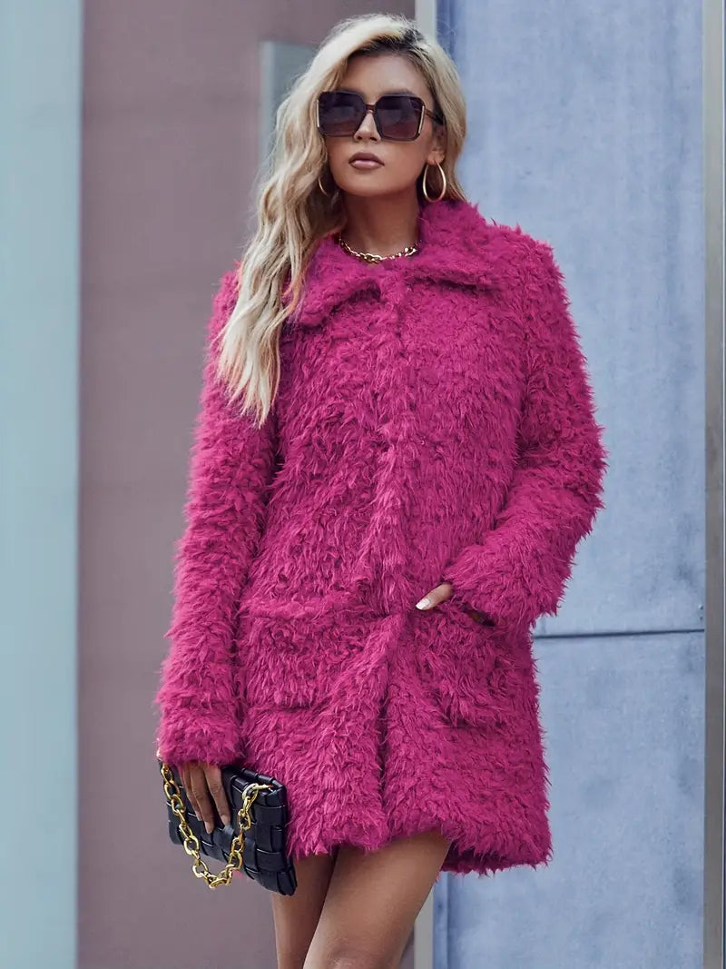 Elena | Cappotto in Pelliccia Sintetica Morbida con Tasche