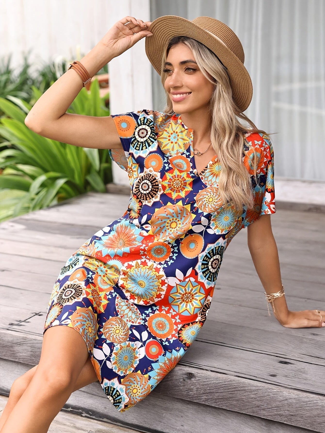 Abito floreale estivo da donna - multicolore