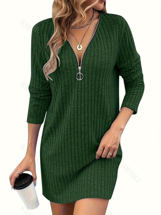 Abito estivo da donna - Abito elegante con scollo a V, leggero e confortevole