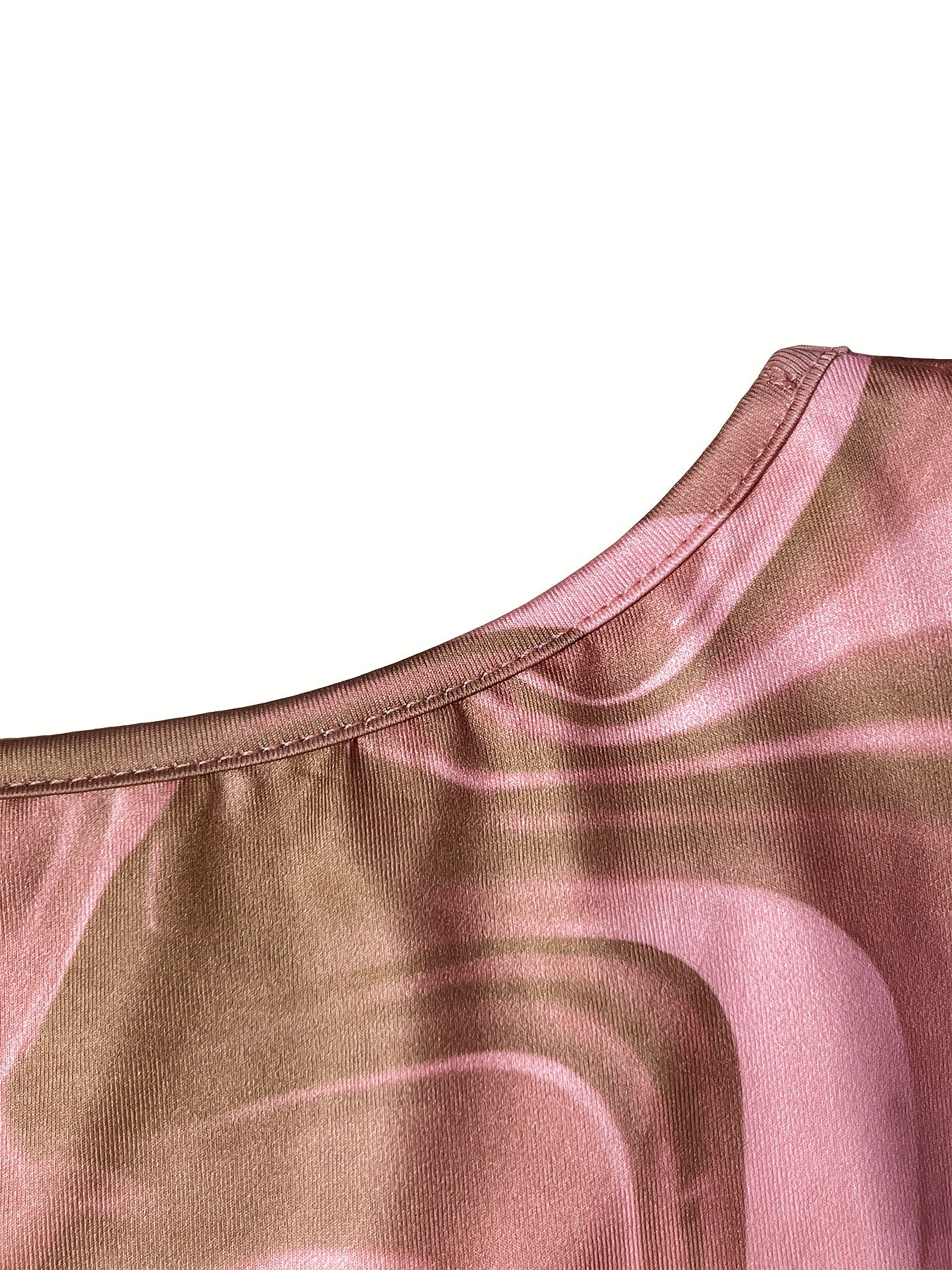 Abito Bodycon con scollo quadrato mini con spacco stampa digitale