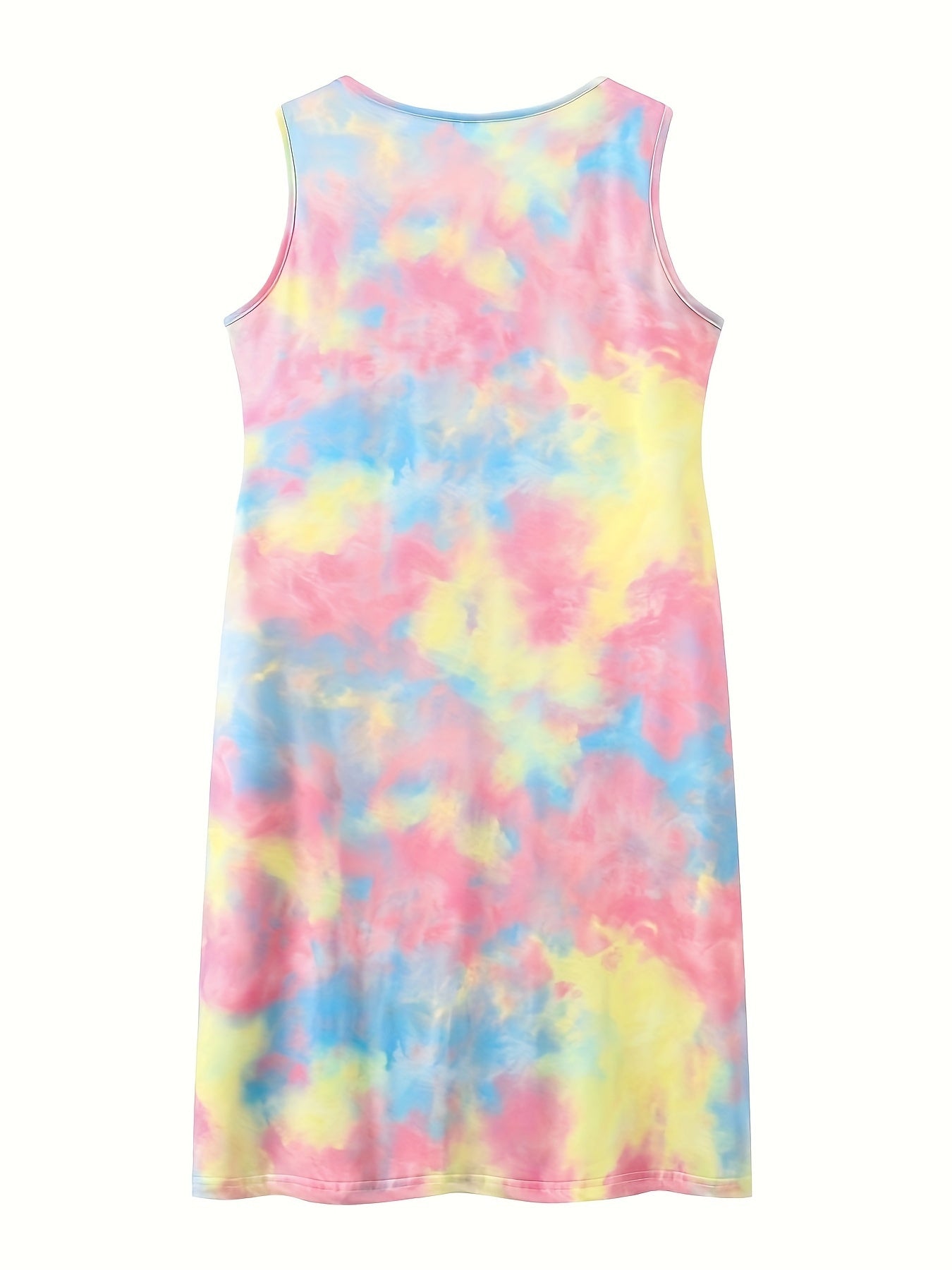 Elegante abito a pieghe senza maniche in stile floreale per l'estate