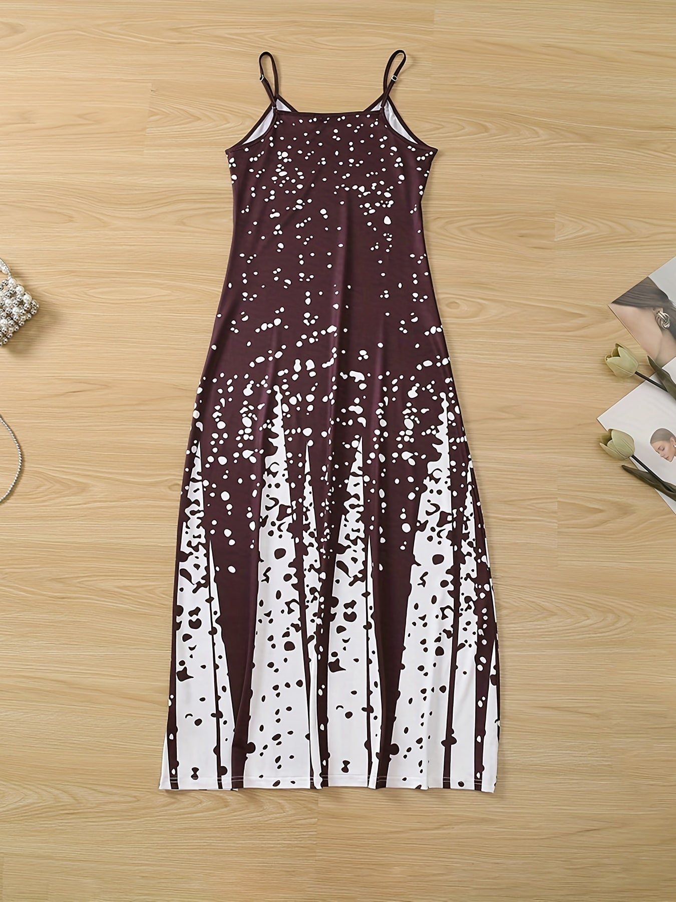 Maxi abito a blocchi di colore - Abito estivo senza maniche con scollo a V