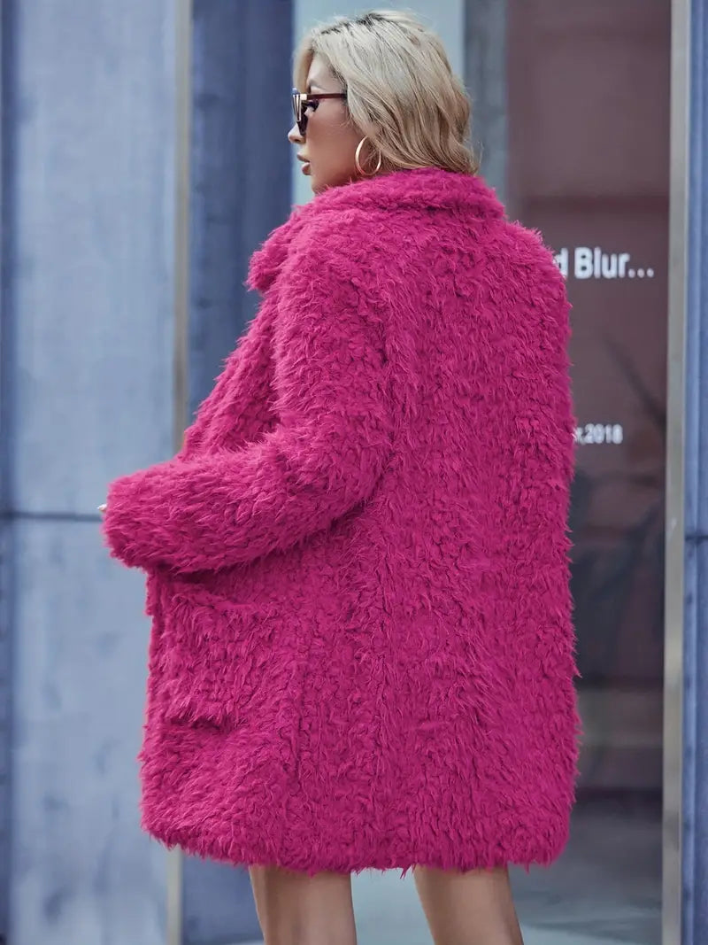 Elena | Cappotto in Pelliccia Sintetica Morbida con Tasche